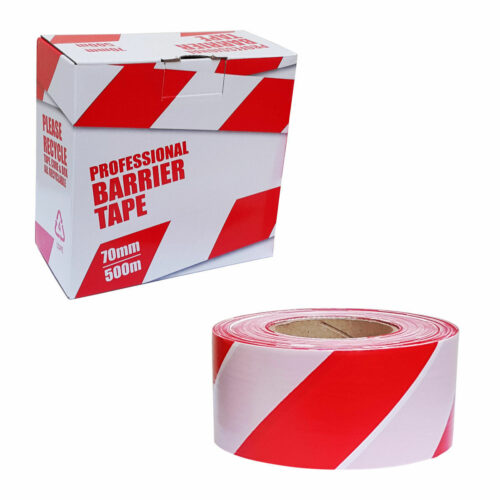 Barrier Tape Red/White 70mm x 500m