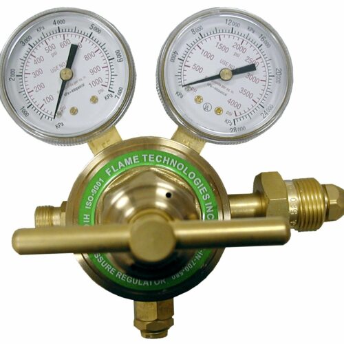 Flame Tech High-Pressure Piston Regulator for Inert Gases, Gas Regulator for Nit