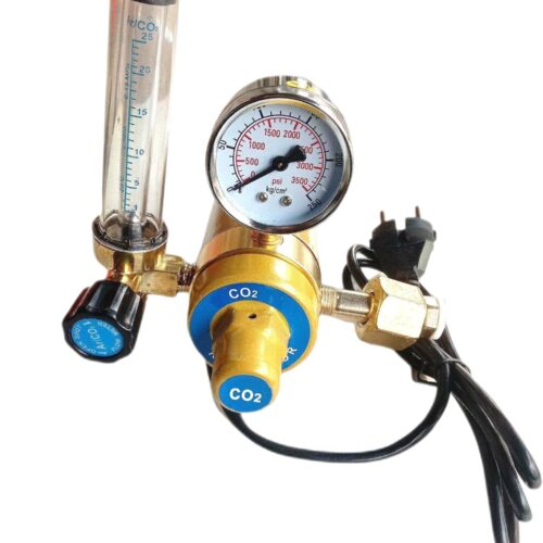 Carbon Dioxide Electric Heating Pressure Reducer Valve with CO2 Two-Protection Welding Gas Pressure Gauge